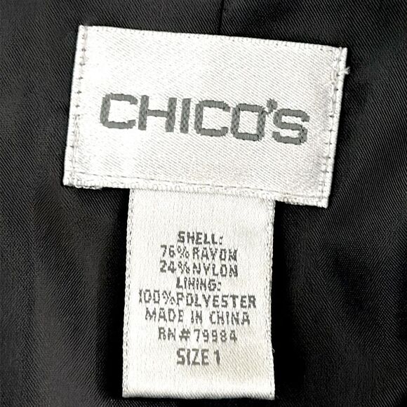 Chico's Blazer Size 1 (8) Evening Jacket Cocktail NWOT Embellished - Picture 11 of 13